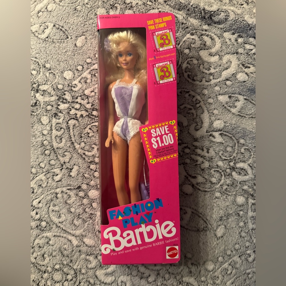Barbie Pink Stamp Club Box with Colorful Graphics